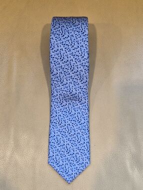 AZALEA Bellagio Men's Light Blue Patterned Silk Tie